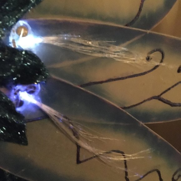 GORGEOUS vintage giant light up wings and sparkle pixie dress set! - Picture 11 of 14